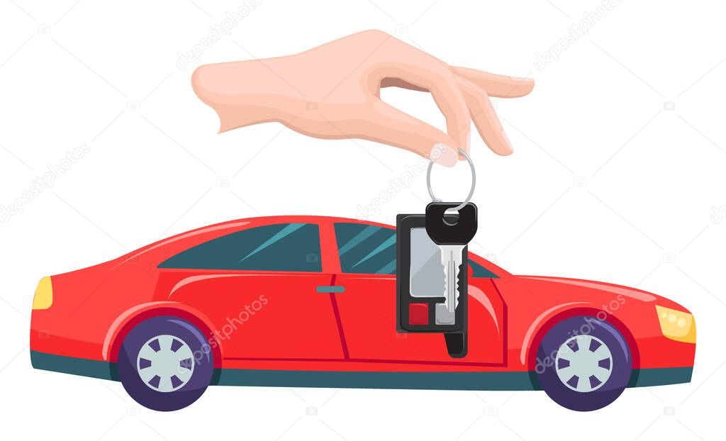 Car Property and Keys in Hands, Buying Vehicle