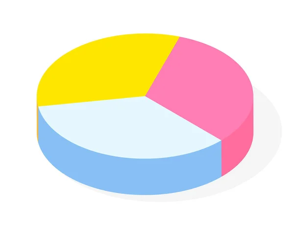 彩色矢量3D饼图，饼图，数字营销，圆形信息图，信息图，统计 — 图库矢量图片