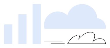 Bulutların yanındaki büyüme çubukları dijital depolama, ölçeklenebilirlik ve teknolojik gelişimi temsil ediyor. Veri analizi, bulut depolama, ilerleme izleme, analitik, teknolojik çözümler, sistem için ideal