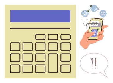 OTP kod girişini gösteren, kimlik doğrulama işlemleri simgeleriyle el ele tutuşan bir telefonun yanındaki tuş takımını hesapla. Siber güvenlik, şifreleme, giriş, şifre güvenliği için ideal