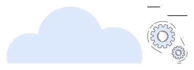 Mavi bulut şekli, teknolojiyi, otomasyonu ve sistem optimizasyonunu göstermek için dönen gri dişlilerle bağlantılı. Yenilik, bulut hesaplama, takım çalışması, bilişim çözümleri, bütünleşme, veri