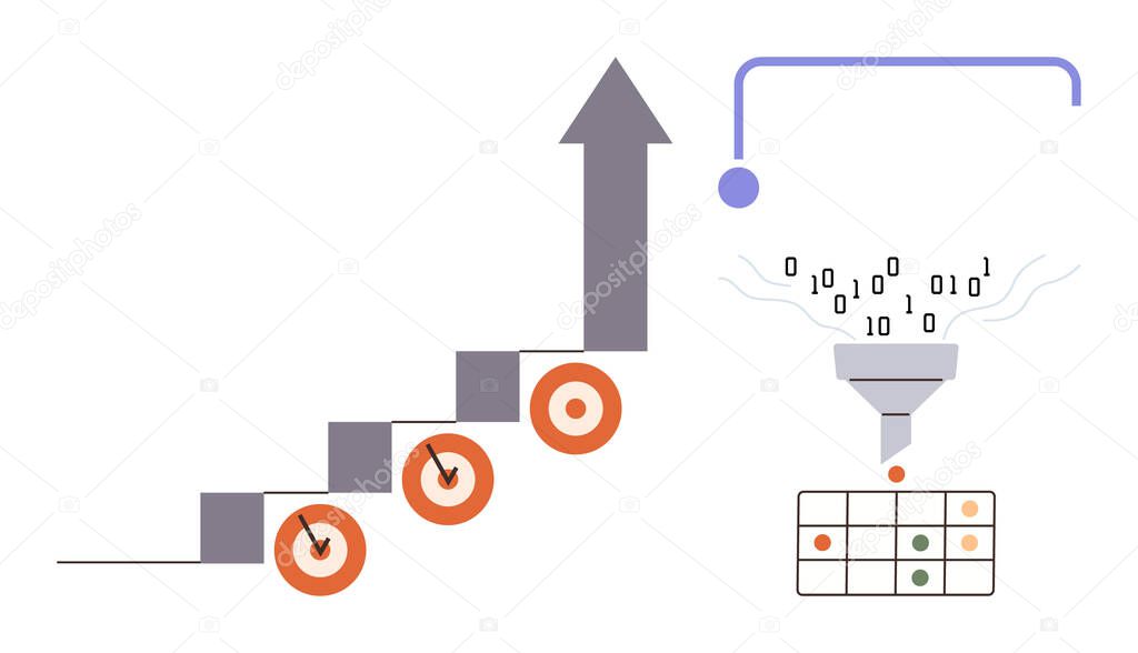 Binary Data Flowing Into 838432866 - WDRFree Vector illustration of Binary Data Flowing Into 838432866