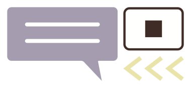 Metin satırlı sohbet balonu, kare dijital arayüz ve açılı satırlar. Teknoloji, iletişim, mesaj, veri, arayüz tasarım ağ bağlantısı için ideal. Basit düz metafor