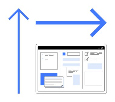 Oklar bir web arayüzü, form, onay kutuları ve metin girdisi yakınındaki ileri ve yukarı yönlü navigasyonu simgeler. İlerleme, navigasyon, kullanıcı arayüzü, planlama, iş akışı, organizasyon için ideal