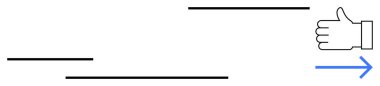 Hand giving thumbs up with blue right arrow and horizontal lines suggesting progress, approval, motion, or achievement. Ideal for feedback, success, navigation, workflow, approval process