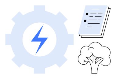 Yıldırım, belge ve ağaç ışıklandırma enerjisi ile donanım, ekolojik bilinç çalışması, yenilik, sürdürülebilirlik. Yenilenebilir enerji, teknoloji, optimizasyon süreci için ideal doğa koruma