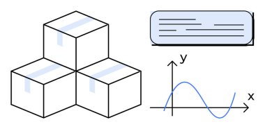 Etiketli kutular, analiz için çizgi grafiği ve veri içgörülerini yansıtan içerik bloğu. Lojistik, nakliye, tedarik zinciri, analitik, yenilik izleme ve verimlilik için ideal. Basit.