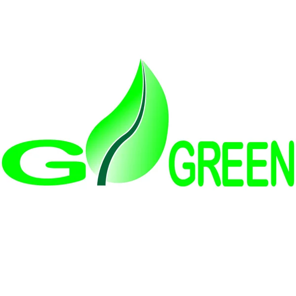 Wektor Iść Zielone Logo — Wektor stockowy