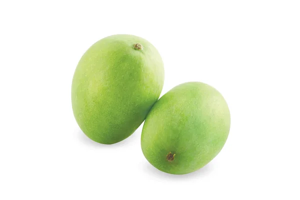 Beyaz arka plan üzerinde izole Yeşil Mango 