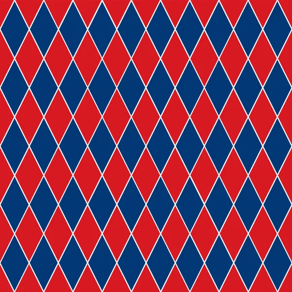 Nahtloser Harlekin Hintergrund Rot Und Blau — Stockvektor