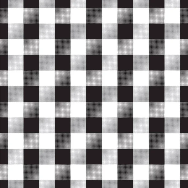 Sin Costuras Negro Gingham Comprobar Fondo Del Patrón — Archivo Imágenes Vectoriales