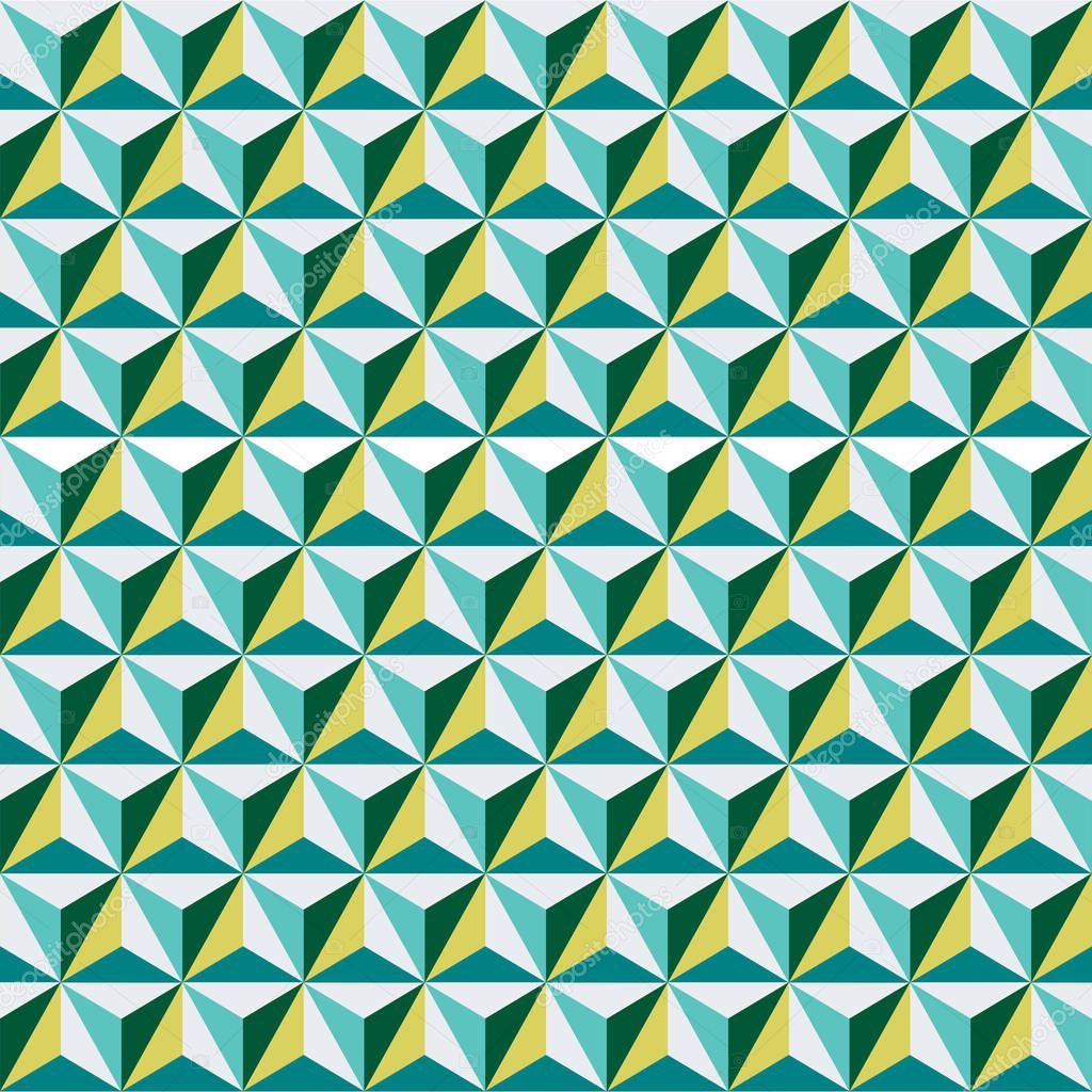 Seamless abstract geometric facet surface pattern