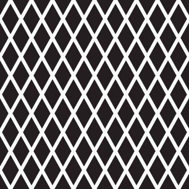 Kusursuz elmas rhombus kontrol desen arka plan siyah ve beyaz.