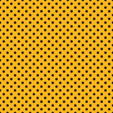 Desen arka plan sorunsuz siyah ve turuncu nokta. Ambalaj tasarımları için idealdir.