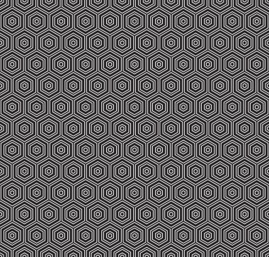 Kesintisiz geometrik konsantrik altıgen petek desen