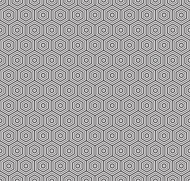 Kesintisiz geometrik konsantrik altıgen petek desen