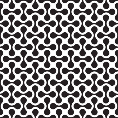 Kusursuz soyut geometrik organik iç içe geçmiş şekil deseni