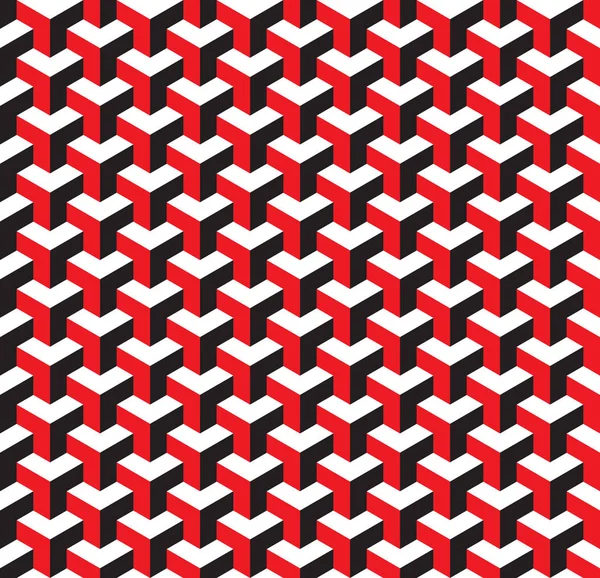 Patrón Ilusión Óptica Cubos Geométricos Abstractos Sin Costura — Vector de stock