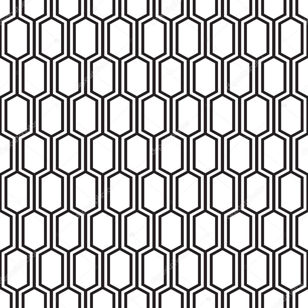 Seamless vintage honeycomb lattice trellis pattern.