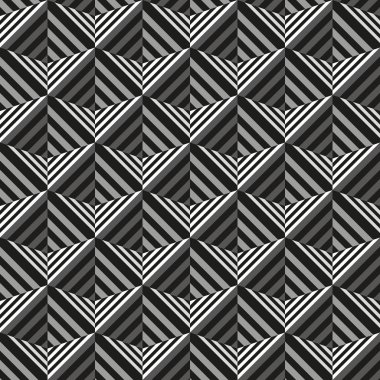 Sorunsuz 3d kareden oluşan bir kılavuz desen doku. Op sanat tasarım stili arka plan.