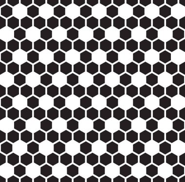 Sorunsuz altıgen petek desen doku arka plan. Siyah ve beyaz altıgen desen.
