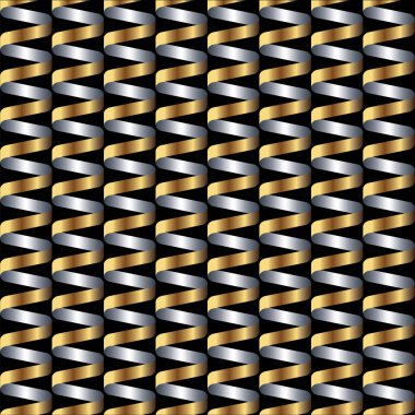 Seamless Noel Ambalaj kağıtları modeli. Noel altın ve gümüş şerit deseni.