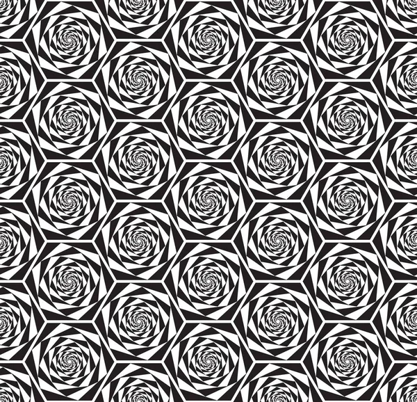Бесшовные Art Шестиугольник Спиральный Узор Текстура Обои — стоковый вектор