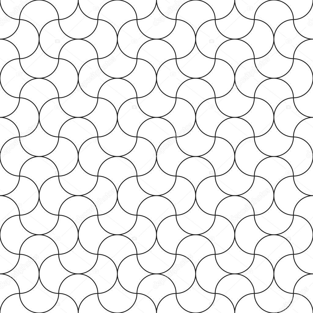 Seamless abstract intersecting curve pattern