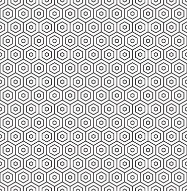 Kesintisiz geometrik konsantrik altıgen petek desen