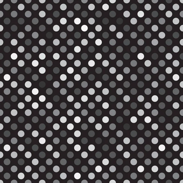 シームレスな黒と白のドット パターン背景 — ストックベクタ