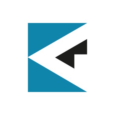 Kg mektup logo soyut geometrik tarzı.