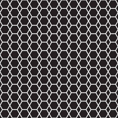 Siyah beyaz kesintisiz geometrik çizgi desen arka planı.