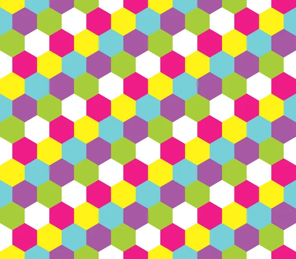 Fondo Patrón Panal Hexagonal Colorido Sin Costuras — Vector de stock