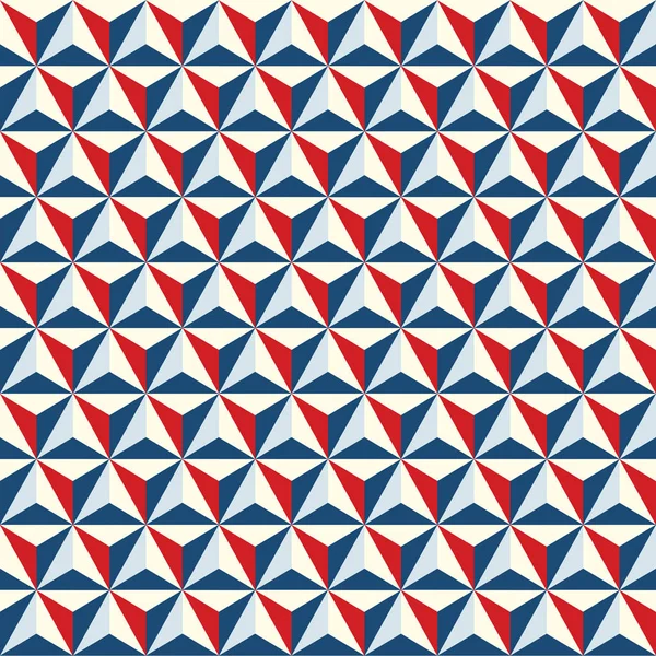 Fondo de textura de faceta poligonal geométrica abstracta sin costuras en rojo y azul . — Archivo Imágenes Vectoriales