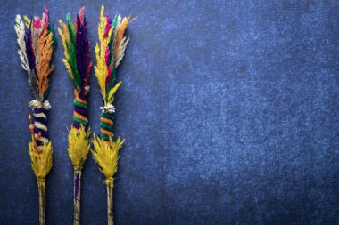 Palm Sunday, paskalya tatili geleneği. Geleneksel bölgesel renkli palmiye.