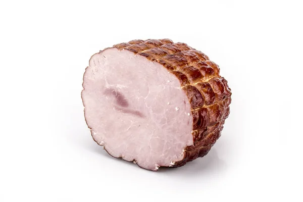 Fläsk skinka. Kallt kött på vit botten. — Stockfoto