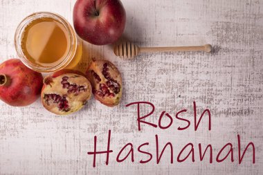 Rosh Hashanah, Yahudi yeni yıl tatili. Geleneksel semboller