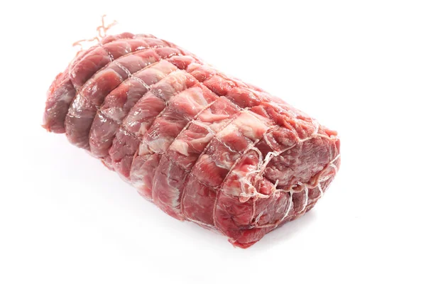 Presunto de porco. Carne crua sobre fundo branco . — Fotografia de Stock