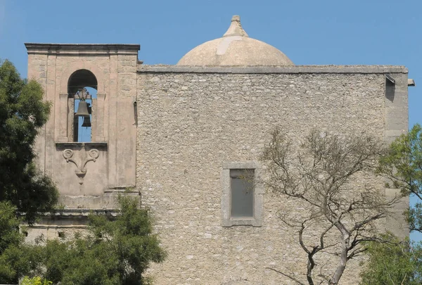 Klocktornet Den Höga Delen Den Staden Erice Sicilien Italien — Stockfoto