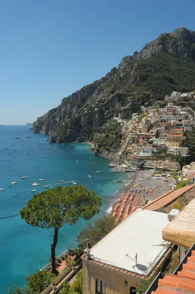 Widok Miasto Amalfi Campania Włochy — Zdjęcie stockowe