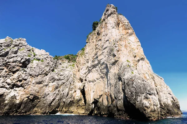 Cliff Perto Cidade Palinuro Sul Itália — Fotografia de Stock