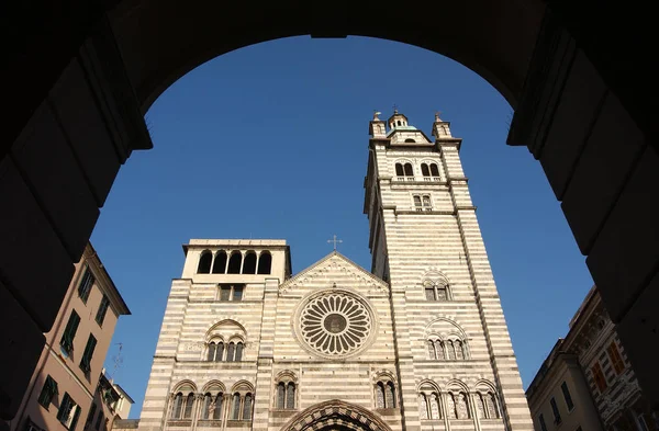 Catedral San Lorenzo Ciudad Genova Italia — Foto de Stock