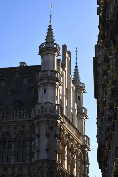 Detail Van Een Gebouw Aan Het Grote Plein Stad Bruxelles — Stockfoto