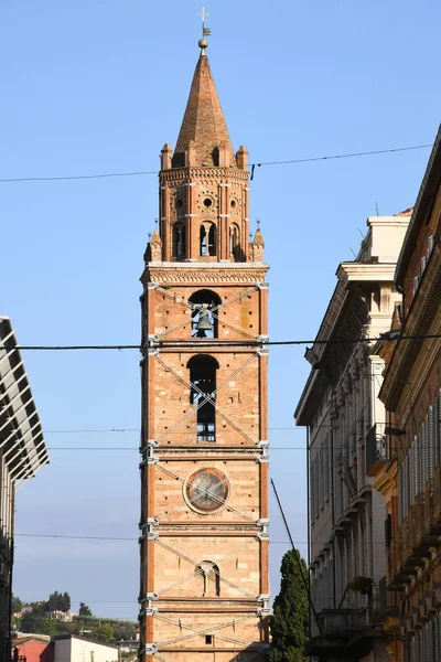Bell Tower Santa Maria Assunta Cathedral Town Teramo Abruzzo Italy — Stock Photo, Image
