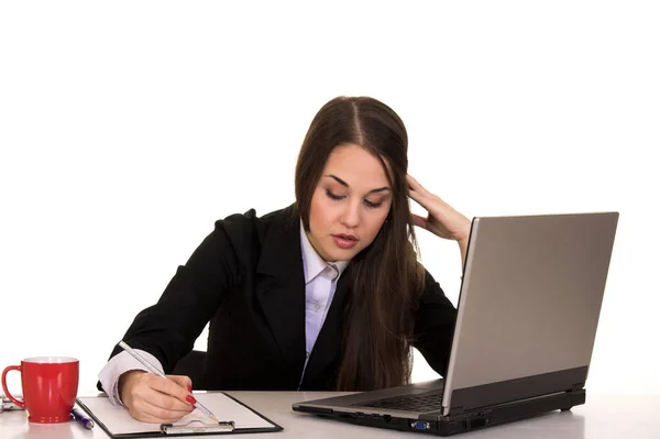 Business woman writing Stock Photo