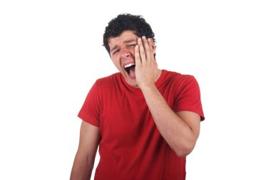 Diş ağrısı olan genç adam