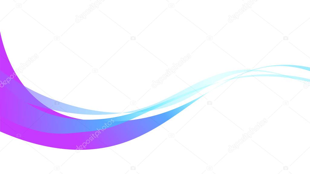 Abstract blurred lines in bright colors with a gradient on a white background. Vector illustration EPS10