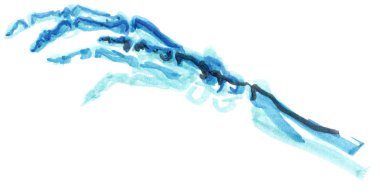 El Çizilmiş Marker İskelet El