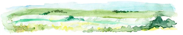 Hand Drawn Watercolor Landscape — Stock Photo, Image