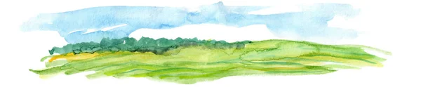 Paysage aquarelle dessiné à la main — Photo